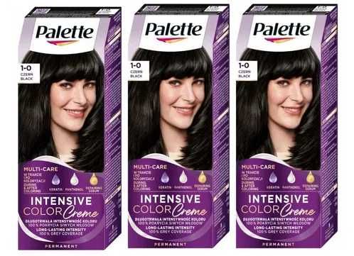 3x Farba Palette kolor czarny, czerń N1
