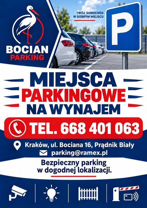 Miejsce parkingowe do wynajęcia – Kraków, ul. Bociana 16 | Prądnik Biały - Widok 2