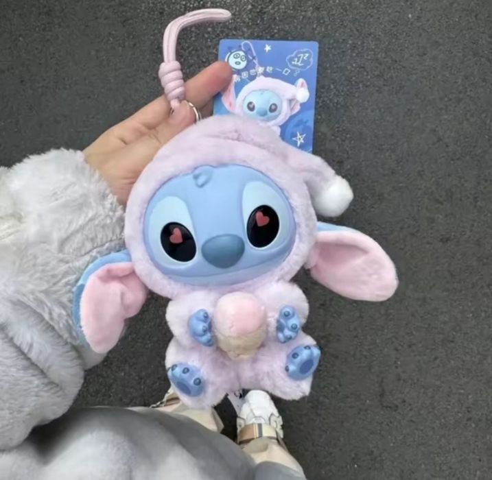 М'яка іграшка сюрприз брелок Лабубу Стіч llububu miniso x disney Stitc