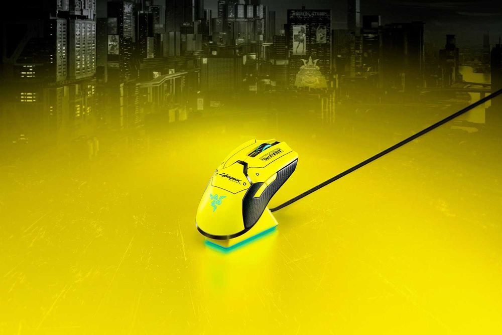 Unikat! Mysz Razer Viper Ultimate Cyberpunk 2077 Edition + Stacja