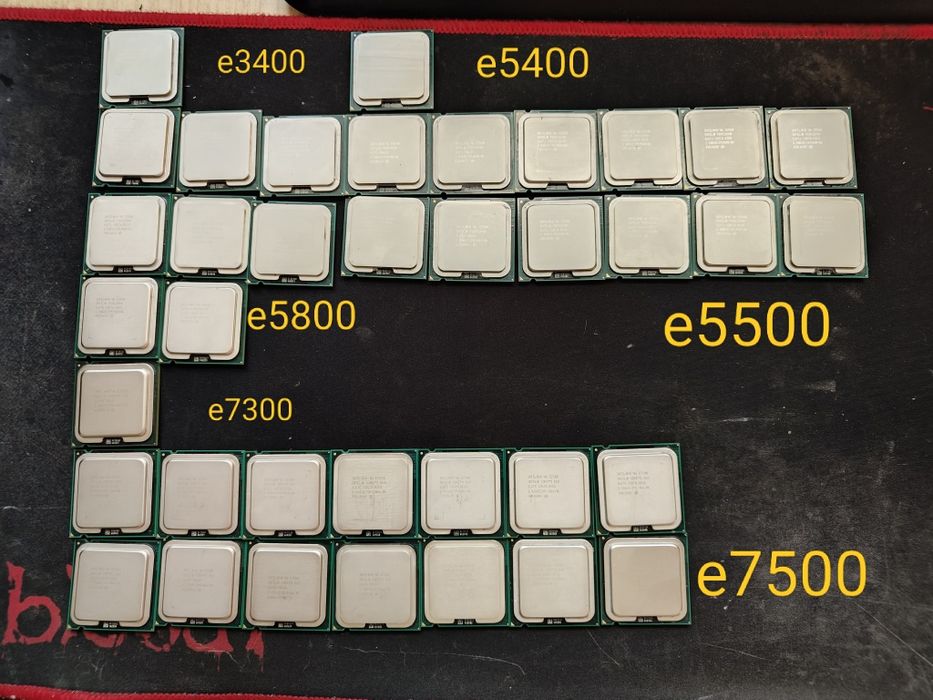 Intel  e3400, e5400, e5500, e5800, e7300, e7500