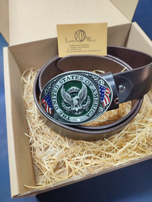 Pasek śkórżany z klamrą do wyboru