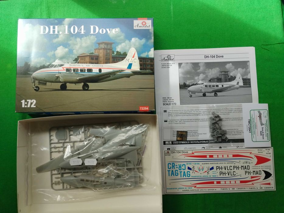 1/72 Amodel 72294 de Havilland dH.104 Dove Transportes Aéreos de Timor + EXTRAS TAP