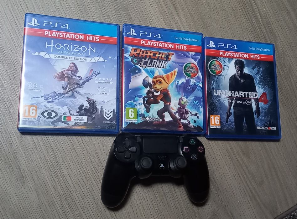 Jogos e comando Playstation 4