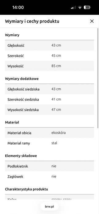 Sprzedam 6 krzesel do salonu