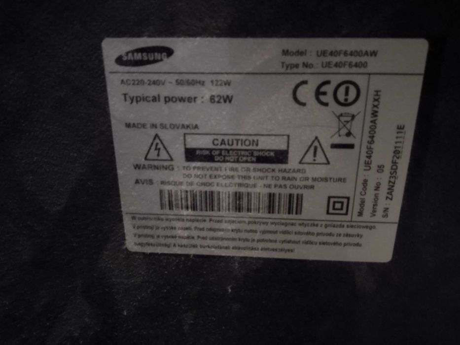 Dwa uszkodzone telewizory /został 1/ Samsung