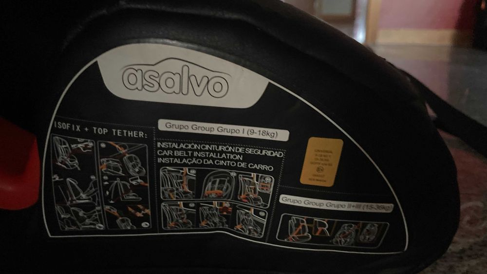 Cadeira auto, 9-18 kg, com sistema isofix