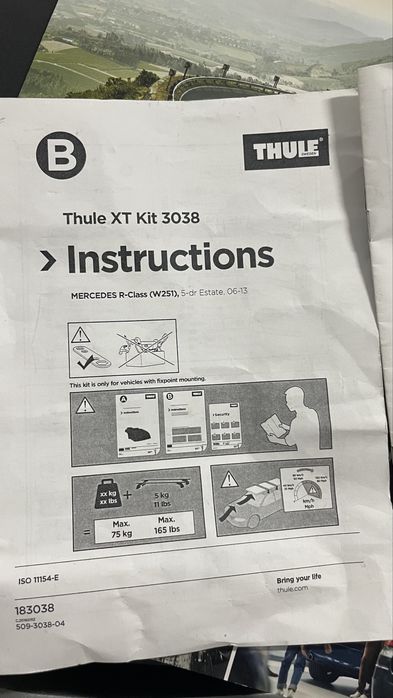 Barras Tejadilho Thule aerobar kit 3038 + rapid system 753