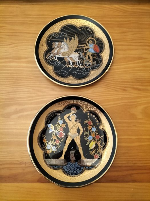 Conjunto de 2 pratos  Manousakis Keramik Greece