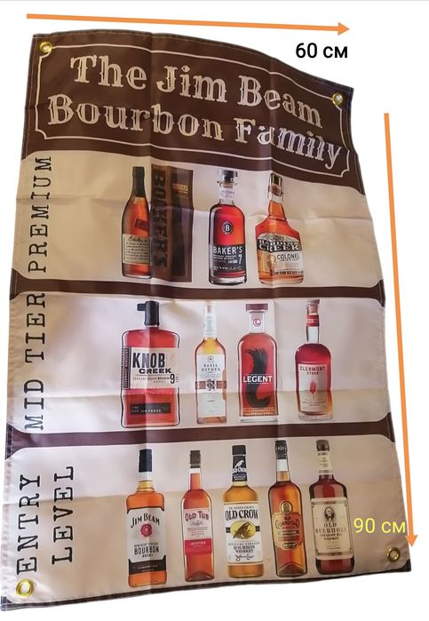 Jim Beam коньяк постер плакат банер декор кафе бару