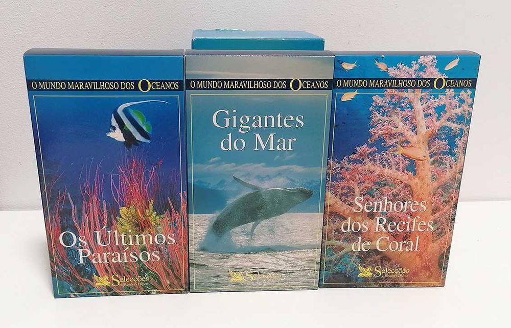 3 VHS - O Mundo Maravilhoso dos Oceanos