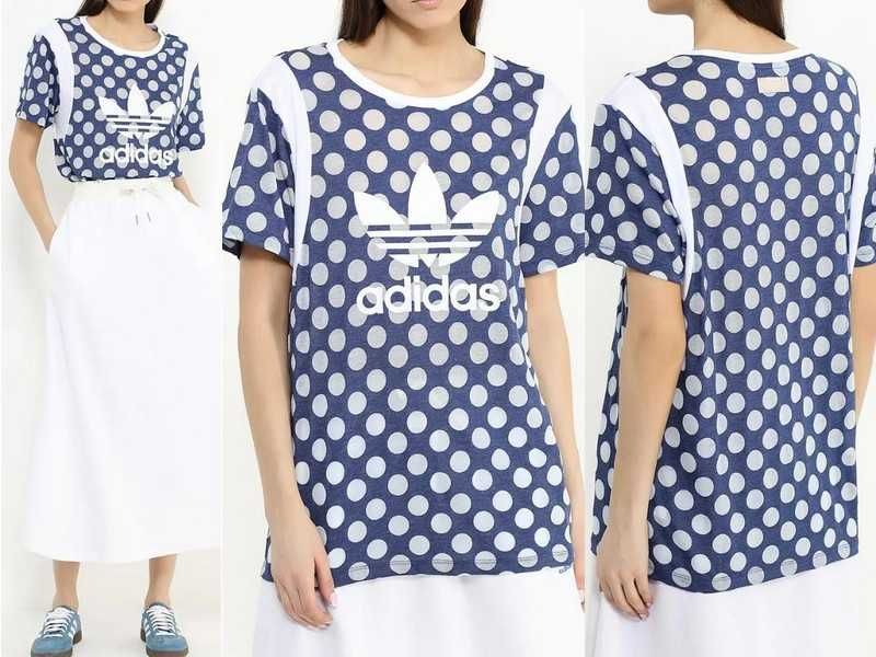 Adidas poszukiwana koszulka t-shirt w kropki groszki