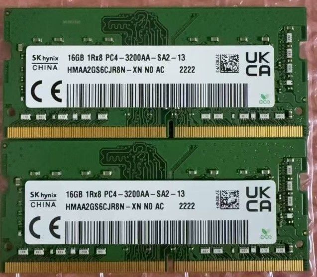 Hynix 32 GB DDR4 SO-DIMM 3200 MHz комплект 2×16 GB