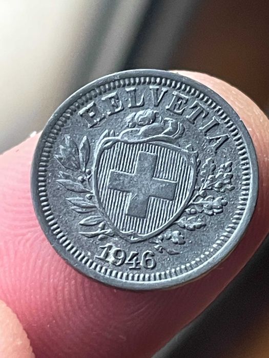 moeda 1 rappen 1946 Suiça
