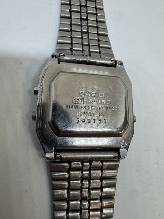 Zegarek Casio A-180 moduł 427 Vintage LCD sprawny