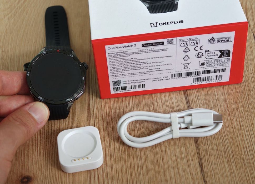 OnePlus Watch 3 Obsidian Titanium 46mm | Gwarancja do 23.05.2027 | Komplet