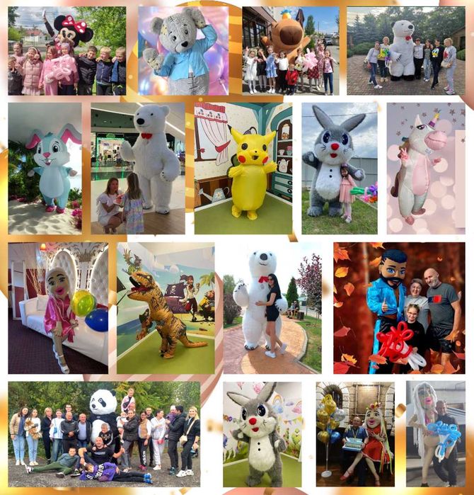 Привітання від білого ведмедика, панди, ведмедика Тедді або зайки. Най