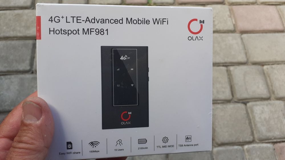 Мобильный 4G+ LTE-Advanced Wi-Fi роутер OLAX MF981. Новый.