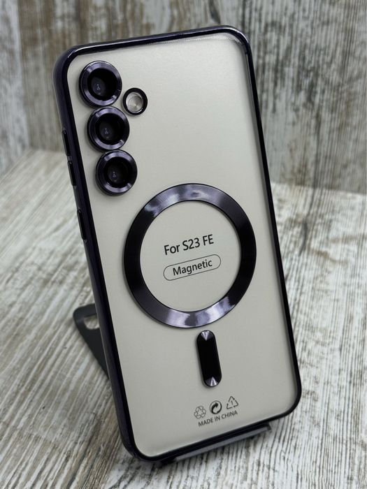 Чехол Chrome MagSafe на Samsung S24 FE/ S23 FE. Защита камер. Чохол