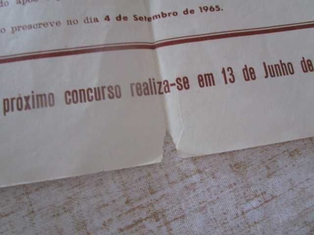 Totobola cartaz 1965 raro