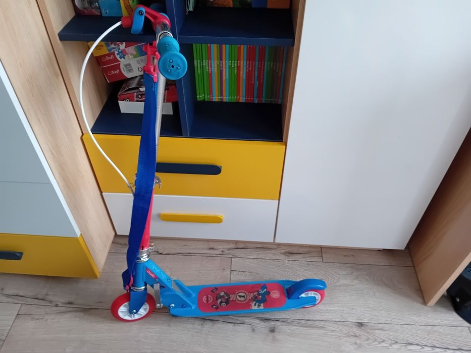 Hulajnoga OXELO z hamulcem biało czerwono niebiesk