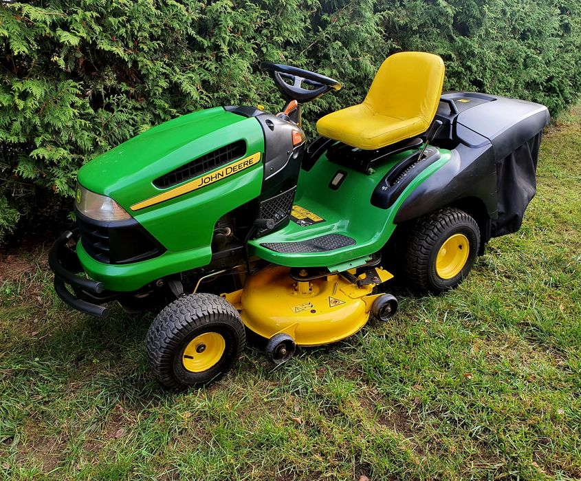Kosiarka traktorek JOHN DEERE X130 x155 18km V-TWIN Kosz hydrostatic