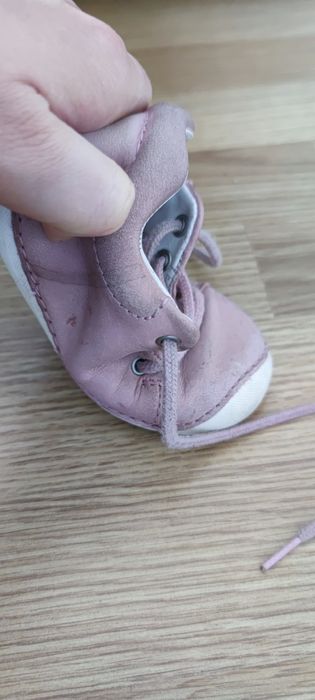 Buty dziecięce - Elefanten r. 22 - skóra naturalna pudrowy róż