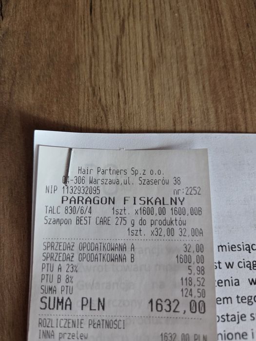 Peruka syntetyczna Rokoko