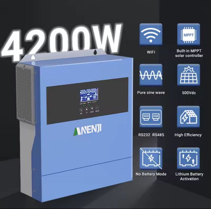 Інвертор ANENJI 4,2 kW 24 В- 220 В Wi-Fi