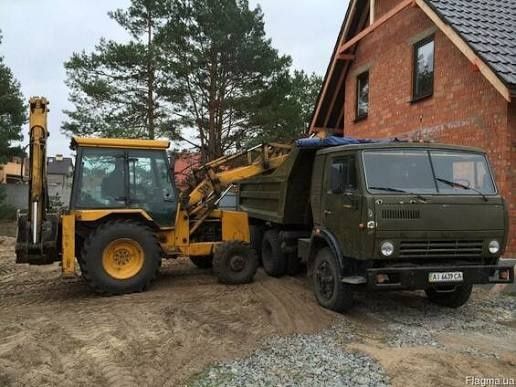 Вивіз веток-гілок хламу сміття є Вантажники Камаз ЗІЛ Екскаватор