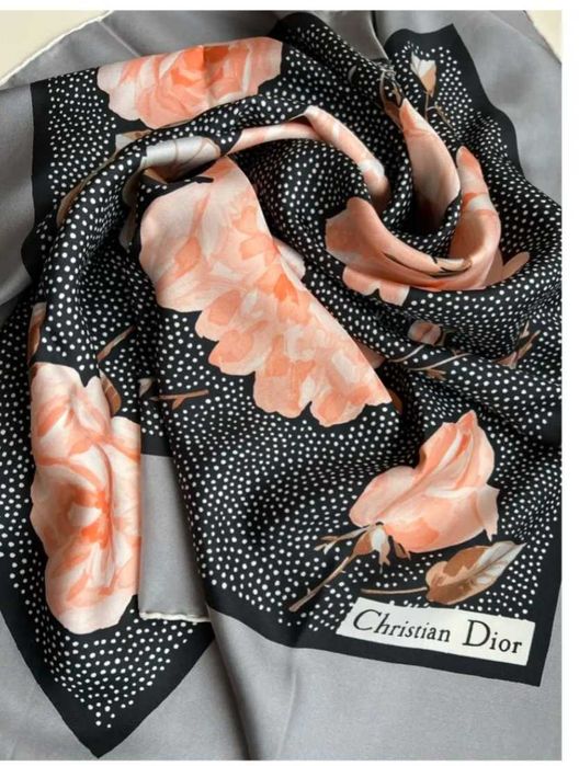 Вінтажна хустка Cristian Dior 76см на 76 см платок шелковый