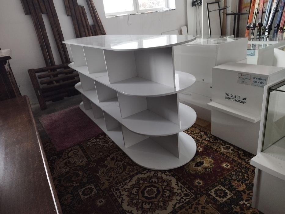 regał dwustronny duży 4 poziomowy wyspa