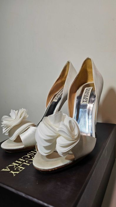 Buty ślubne Badgley Mischka, białe, 38