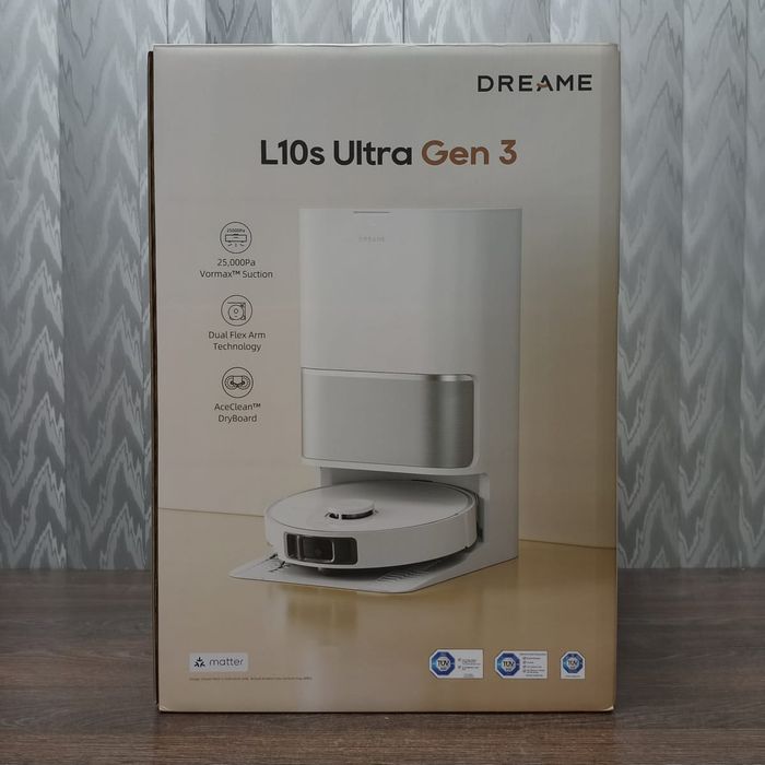 Робот-пылесос моющий Dreame L10s Ultra Gen 3, White  -- Уценка