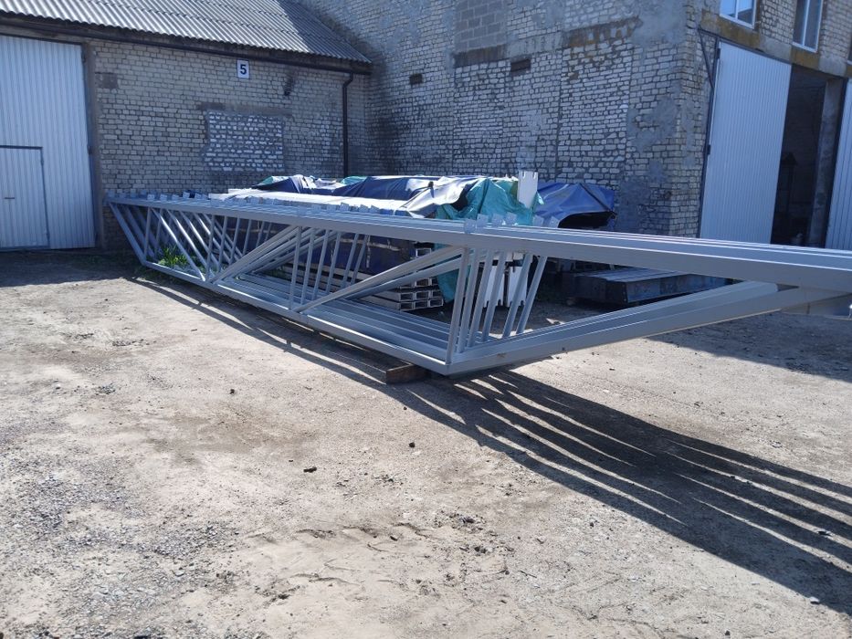 Ферма металева 13.5м, Ангар 13.5м × 42м, склад, навіс