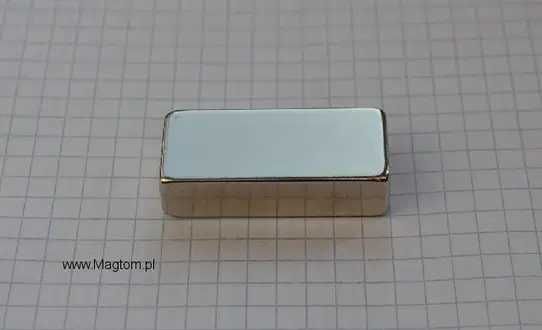 Magnes płytkowy neodymowy silny mocny MPŁ 40x18x10 N45