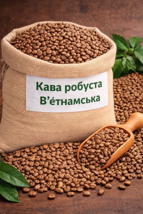 Кава в зернах Робуста Вʼєтнамська | ОПТ | від 15 кг
