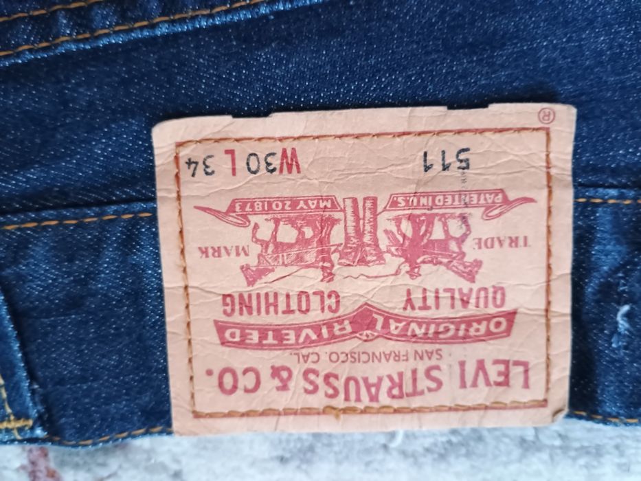 Piękne damskie Levi's y 511 W 30 L 34 Pas 78 cm super stan.
