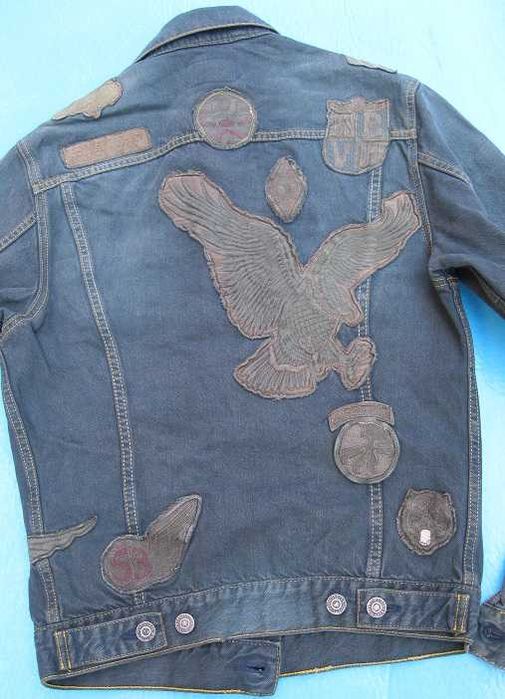 nowa JEDYNA kurtka KATANA bluza LEVIS koszula S patches DIESEL jacket