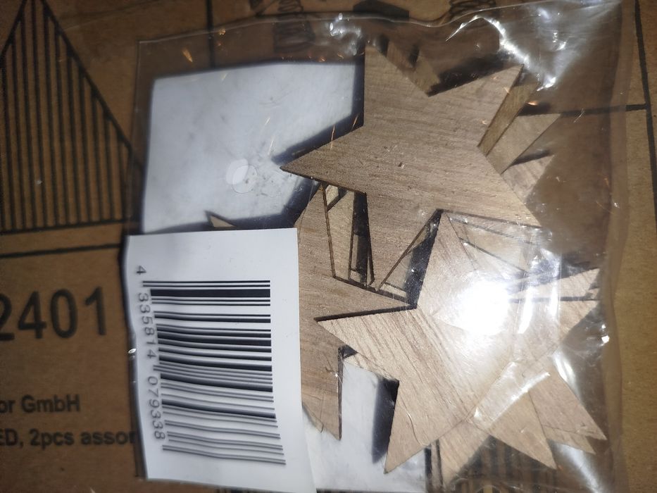 A 906 drewniana dekoracja gwiazdki