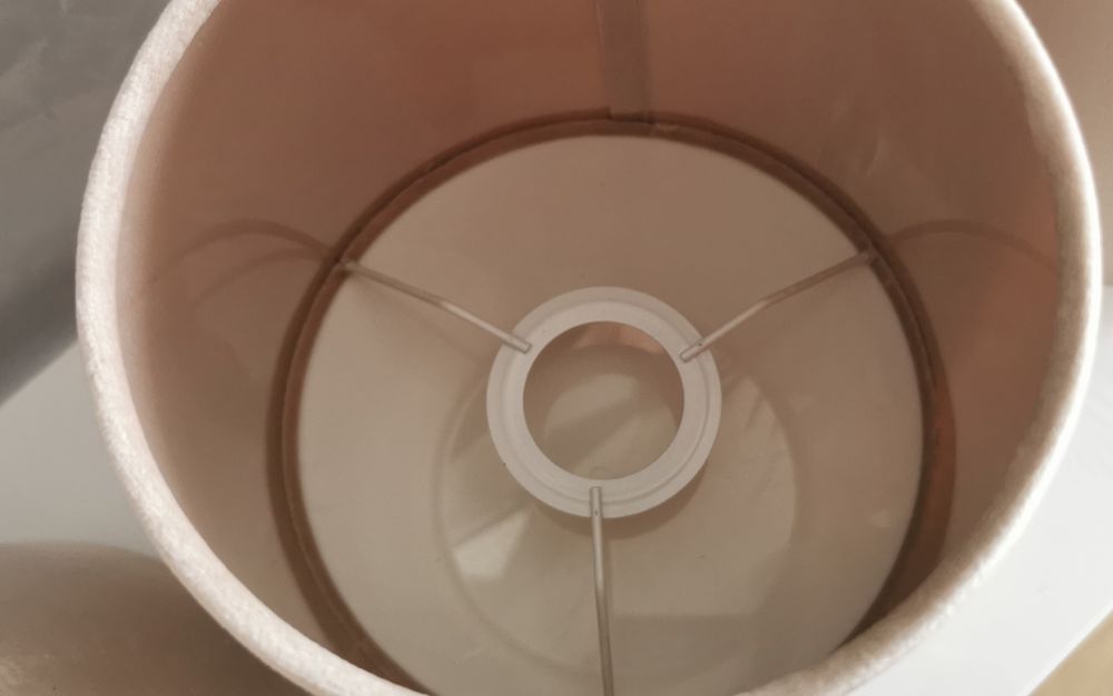 3x Abażury welurowe beżowe