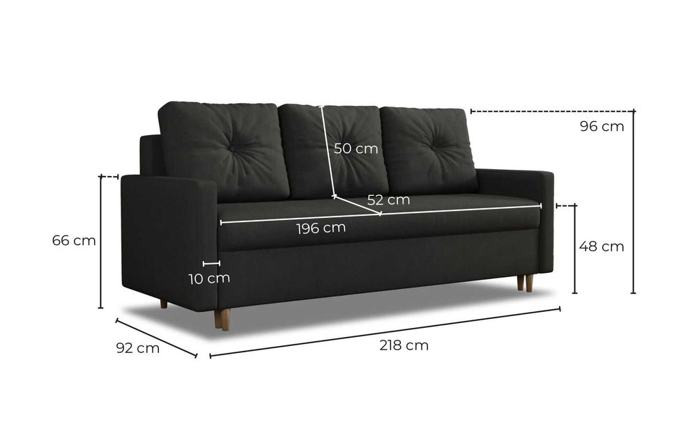 Zestaw komplet wypoczynkowy kanapa Skandynawska i fotel Uszak. Sofa