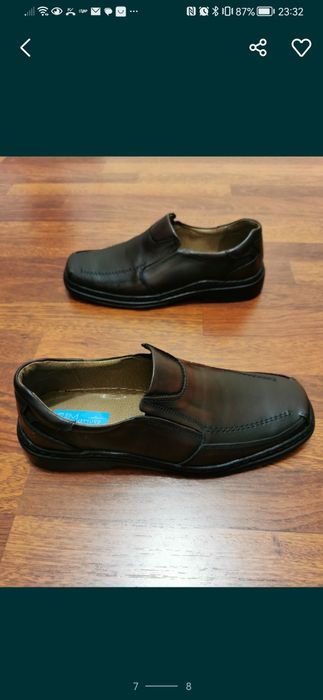 Skórzane Buty Męskie Wsuwane Lekkie Wygodne Brązowe Kabir