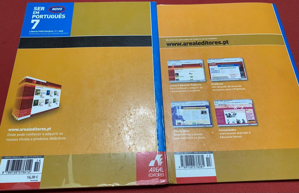 Manual e Caderno de atividades de Português do 7.º ano