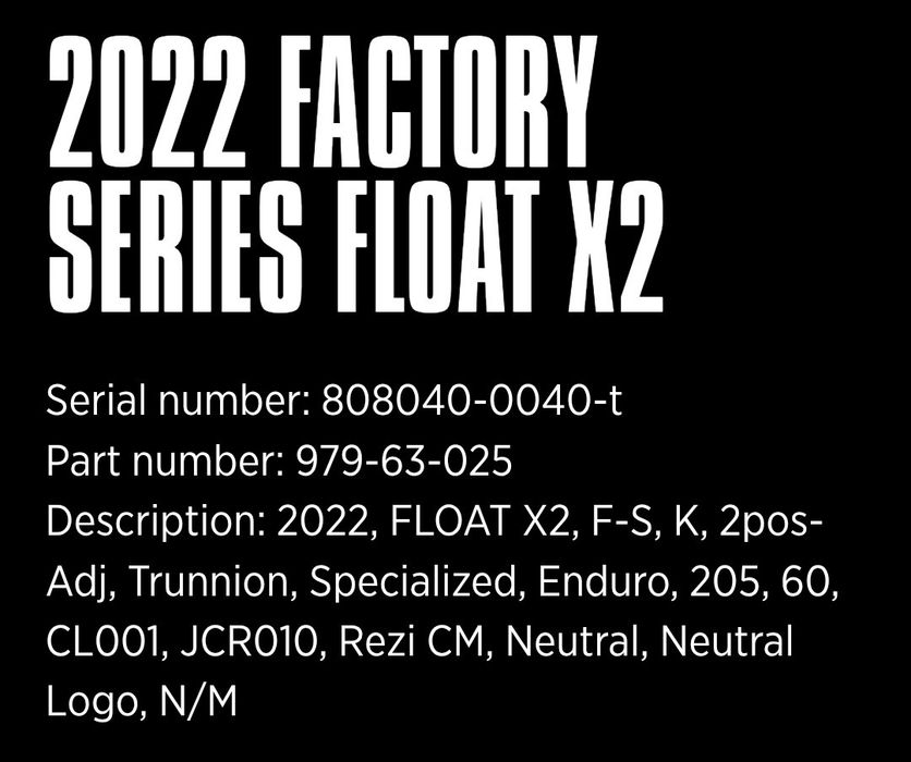 Fox faktory series float X2