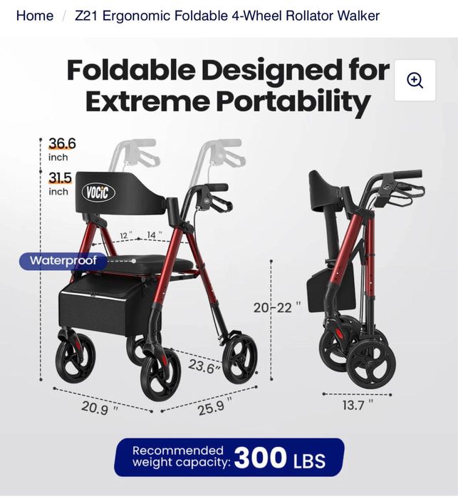 Andarilho com cadeira - nunca usado, na caixa original