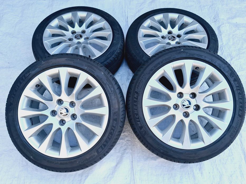 koła felgi aluminiowe z oponami skoda octavia iii superb ii 17 micheli