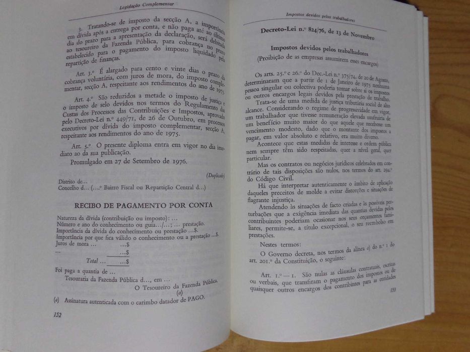 Livro – Código de Imposto Complementar
