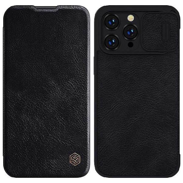 Nillkin Qin Leather Pro Case etui iPhone 14 Pro osłona na aparat kabur