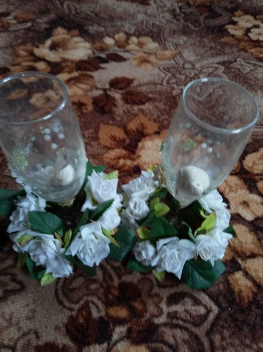 Свадебные бокалы б/у